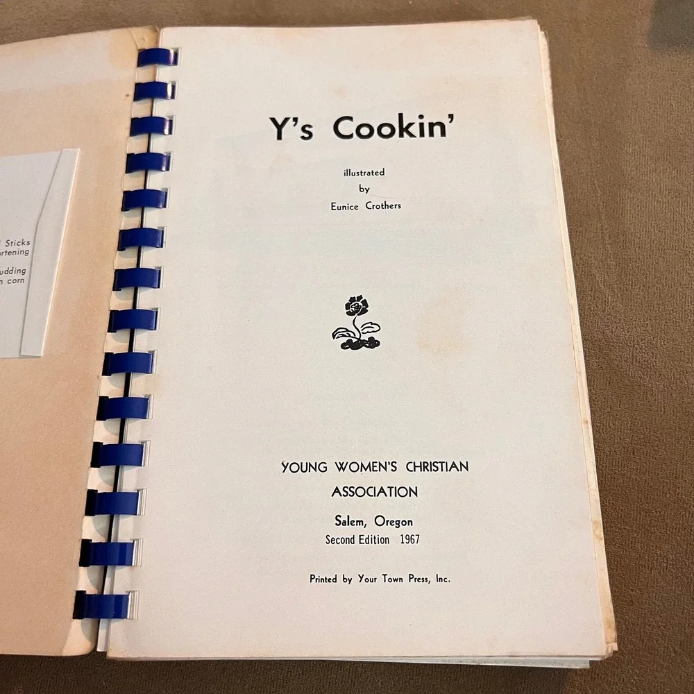 Salem Oregon VTG 1967 YWCA Ys Cookin Cookbook Favorite Recipes Spiral Bound Rare